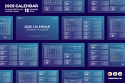 2026 Calendar - PowerPoint Template, a Presentation Template by QR Design Studio (Thumbnail 1 of 3)