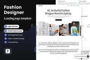 Fashion Designer Landing Page, a Landing Page Template by SLAB! Design