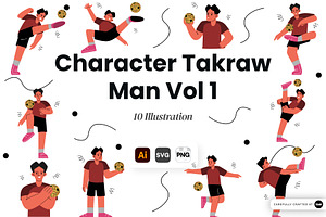 Character Takraw Man Vol. 1, a Sport Illustration by SLAB! Design