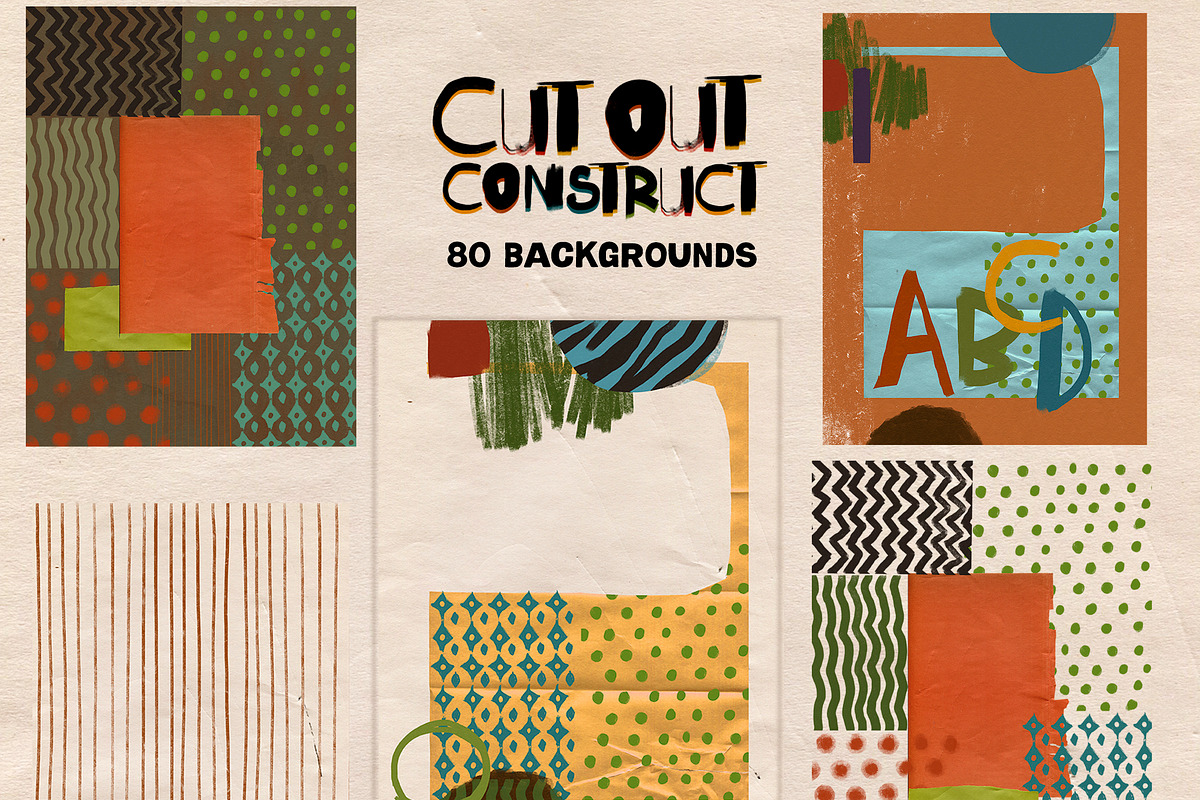 Fall Abstract Backgrounds & Cut Outs, a Decorative Illustration by whiteheartdesign (Photo 5 of 28)