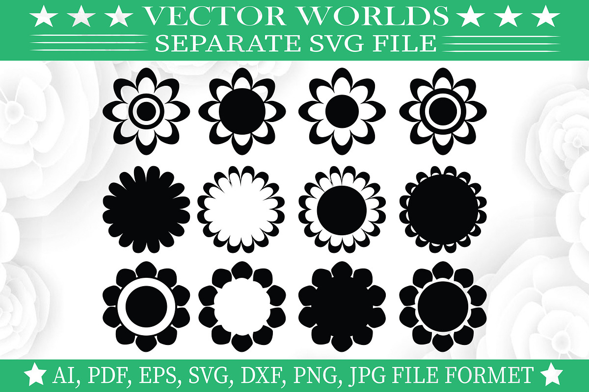 Assorted Flower SVG, Flower SVG,, an Object Graphic by VectorWorlds
