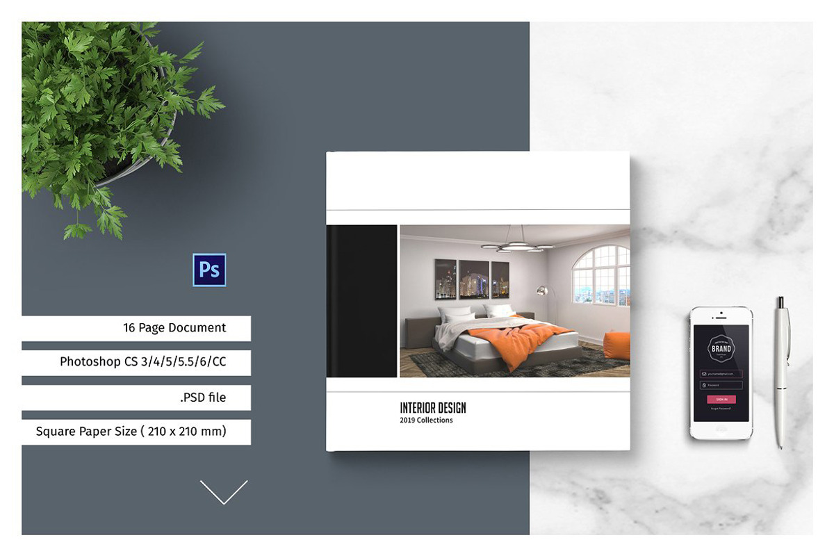 PSD - Square Interior Brochure, a Brochure Template by adekfotografia (Photo 1 of 13)