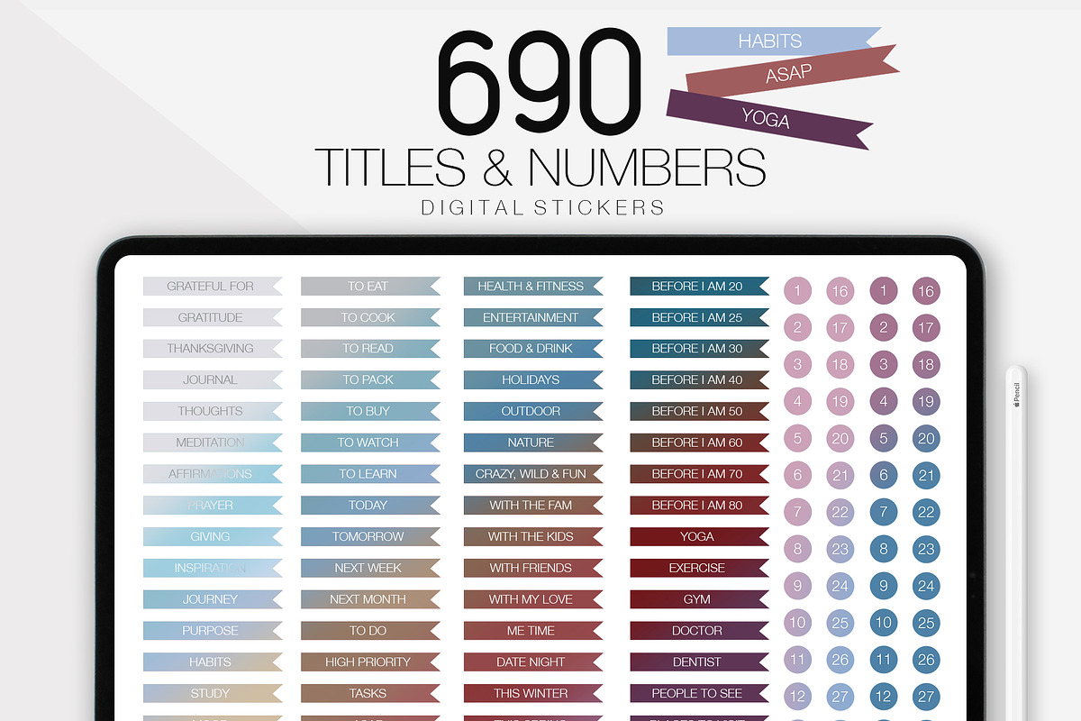 690 Titles and Numbers, an Illustration by Type Maven (Photo 1 of 8)