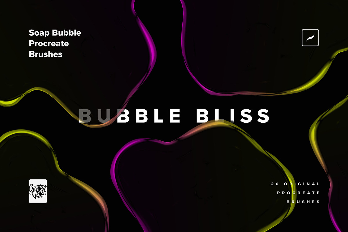 Soap Bubble Procreate Brushes, a Brush Add-On by Creative Veila (Photo 1 of 12)