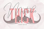 Mustache and Thick Sans, a Script Font by GRAPHICPRESS (Thumbnail 1 of 9)