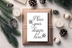 5x7 greeting card mock up PSD photo, a Holiday Photo by Leo Flo Mockups