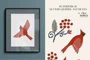 Northern Cardinal Seamless Patterns, a Pattern Graphic by Olya Haifisch (Thumbnail 5 of 6)