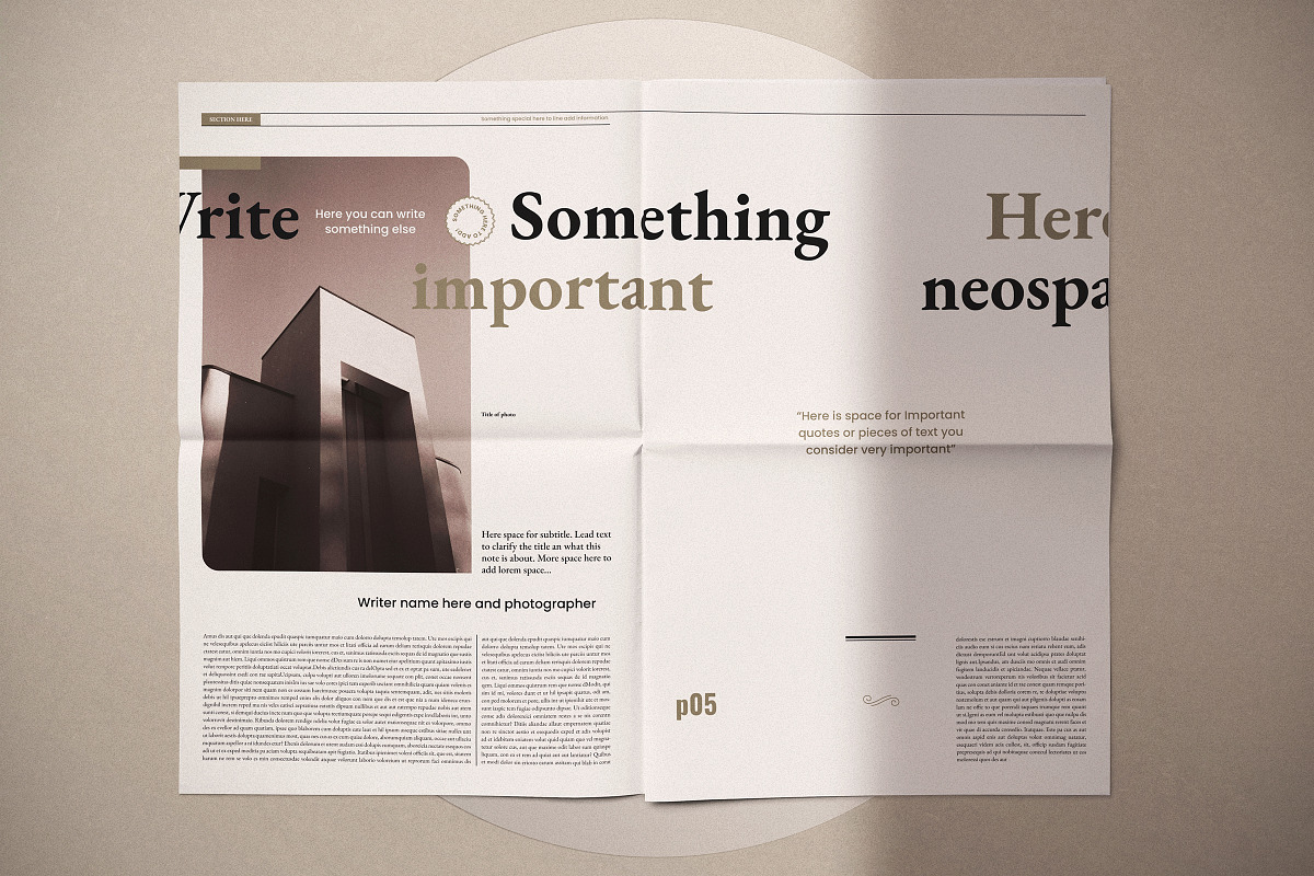The NeoSpaper Indesign Template, a Print Template by Luuqas Design (Photo 3 of 10)