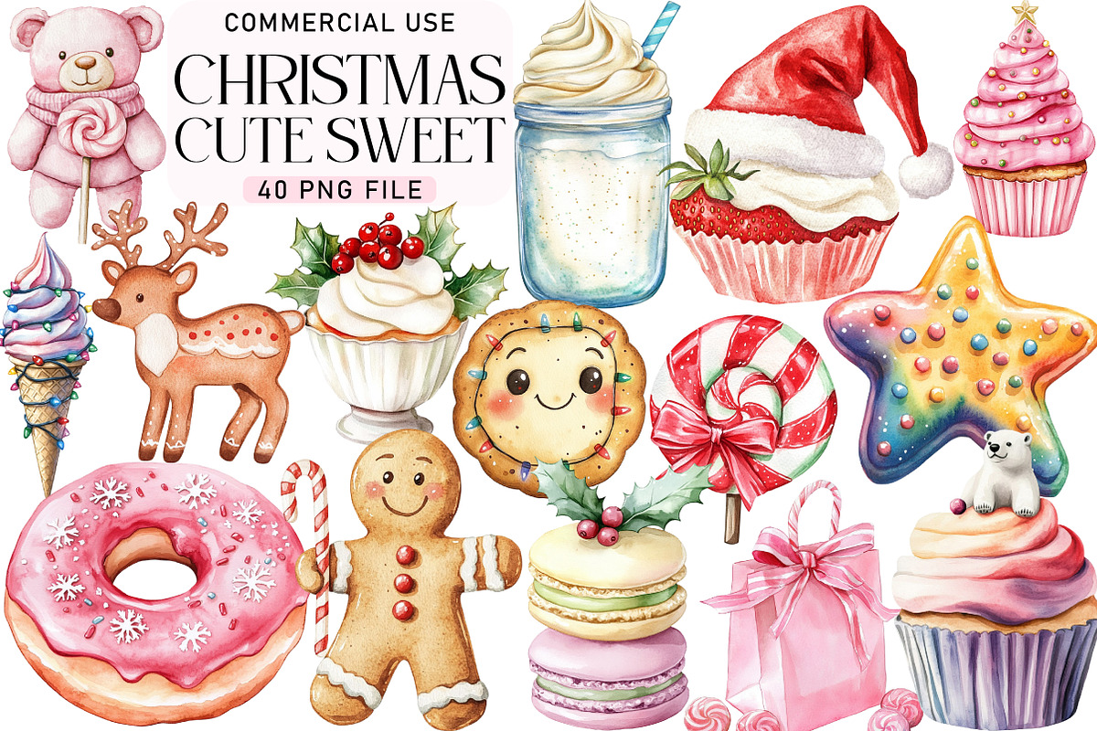 Cute Sweet Christmas Sublimation, an Illustration by Daily.Designs (Photo 1 of 5)