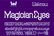Magician Eyes font, a Sans Serif Font by weknow (Thumbnail 1 of 8)