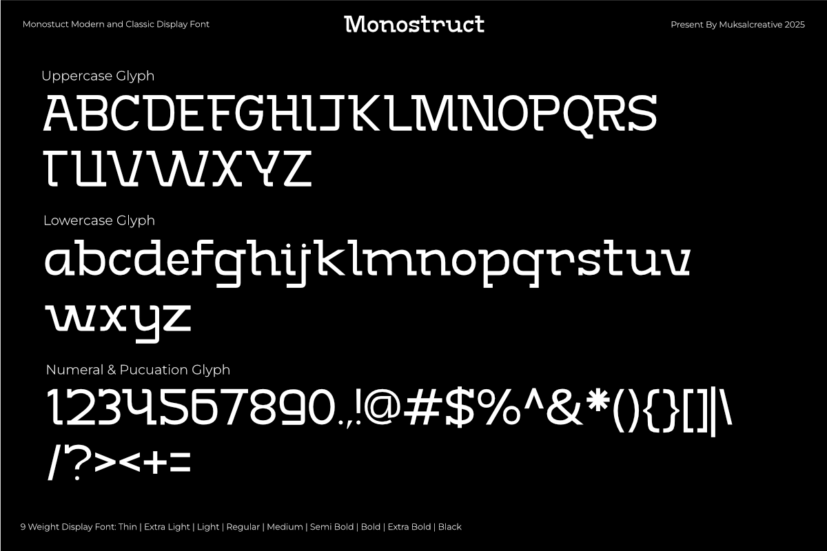 Monostruct, a Slab Serif Font by Muksal Creative (Photo 10 of 10)