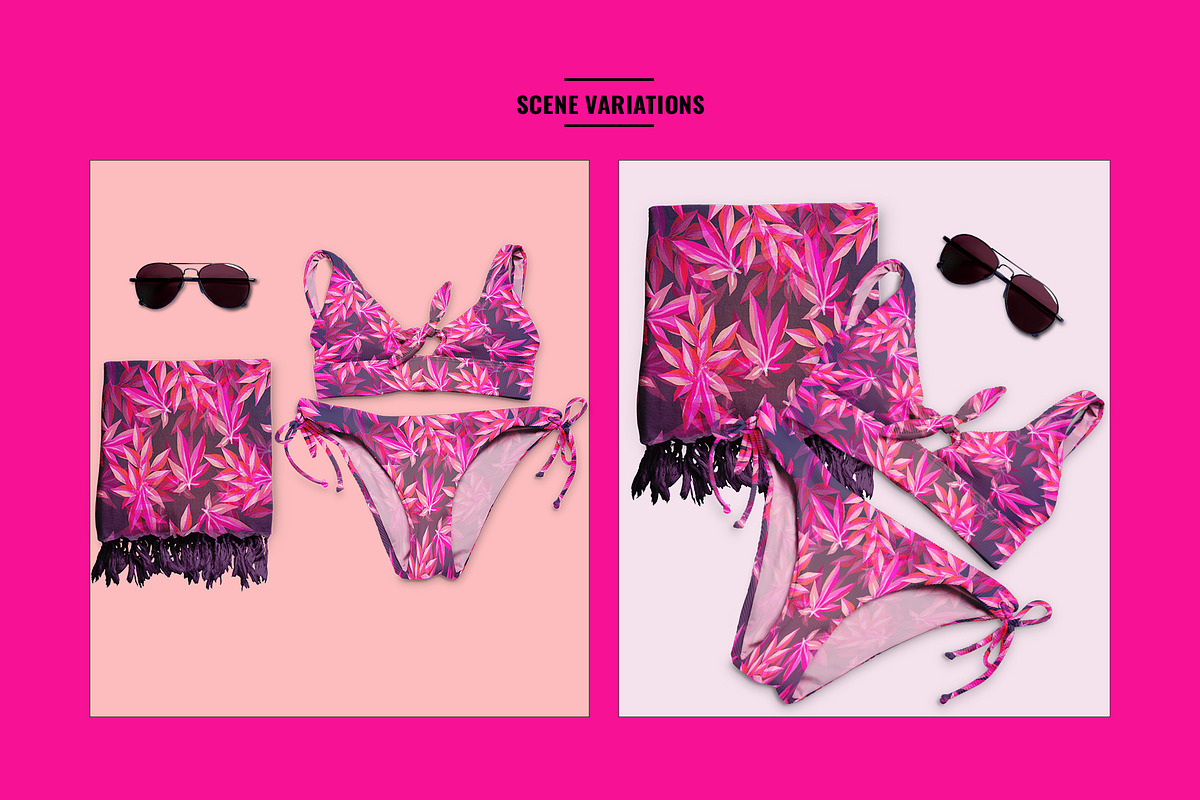 Female Beachwear Scene Mockup, an Apparel Mockup by Designertale (Photo 3 of 7)