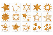 Gold foil stars clipart, an Object Graphic by SweetRenieDesigns (Thumbnail 2 of 4)