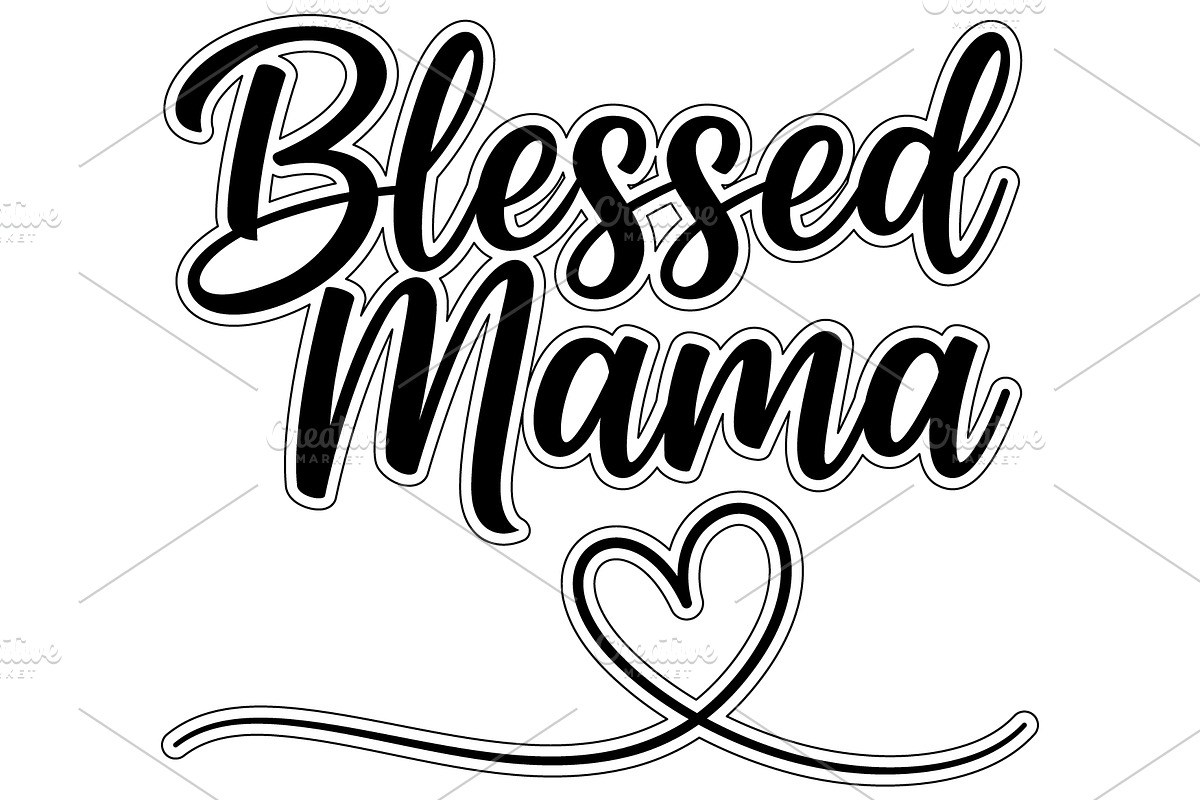 Blessed Mama Shirt T-Shirt Design, an Object Illustration by Ghagra (Photo 2 of 7)