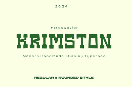 Krimston-Rounded Display Typeface, a Handwritten Font by Aditastudios
