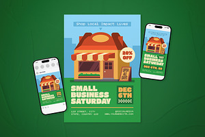 Small Business Saturday Flyer Set, a Flyer Template by The Good Store