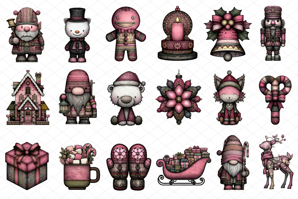 Whimsical Christmas Clipart, an Illustration by cherrydesign (Photo 3 of 4)