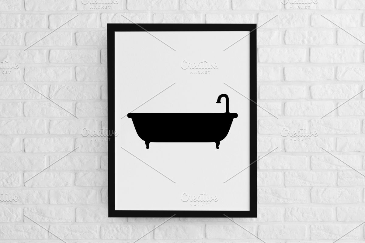 Bathtub Silhouette SVG, an Object Illustration by newminddesign (Photo 2 of 3)