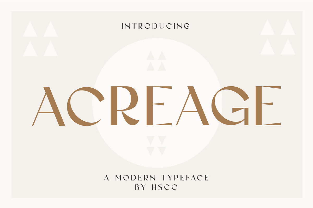 Acreage - A Modern Typeface, a Sans Serif Font by Hustle Supply Co. (Photo 1 of 10)