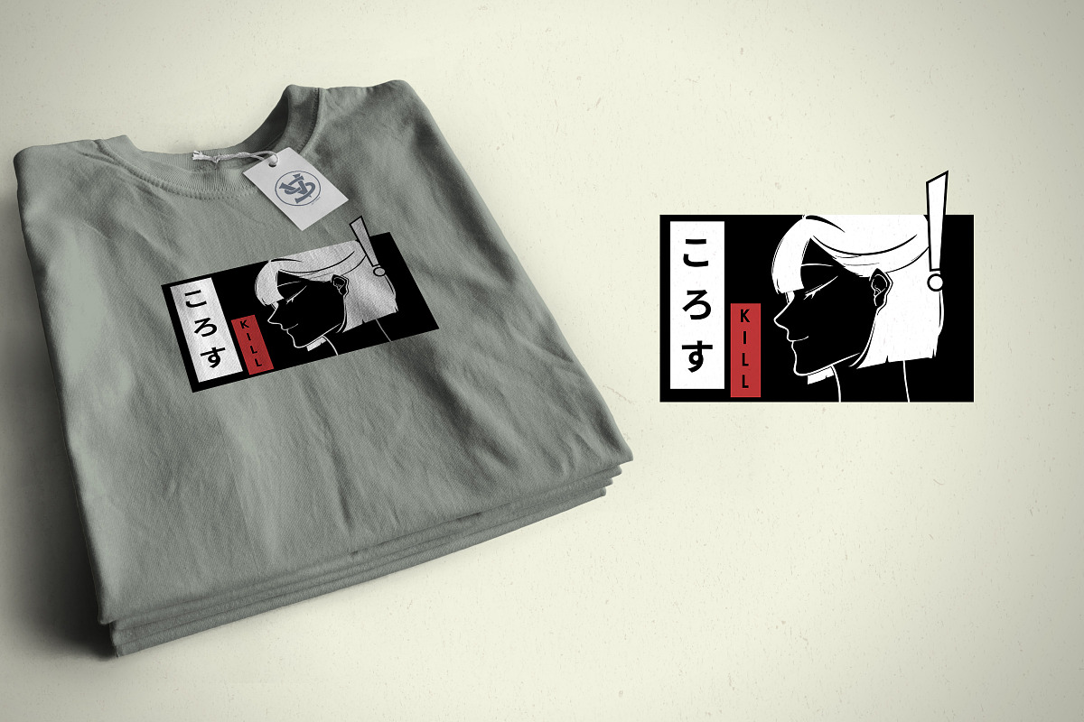 Manga Japanese Comic T-Shirt Design, an Illustration by vectstudio (Photo 4 of 4)