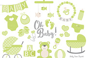Vector Baby Clipart in Bamboo, an Illustration by Amanda Ilkov (Thumbnail 1 of 2)