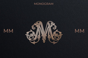 MM Wedding Monogram Logo