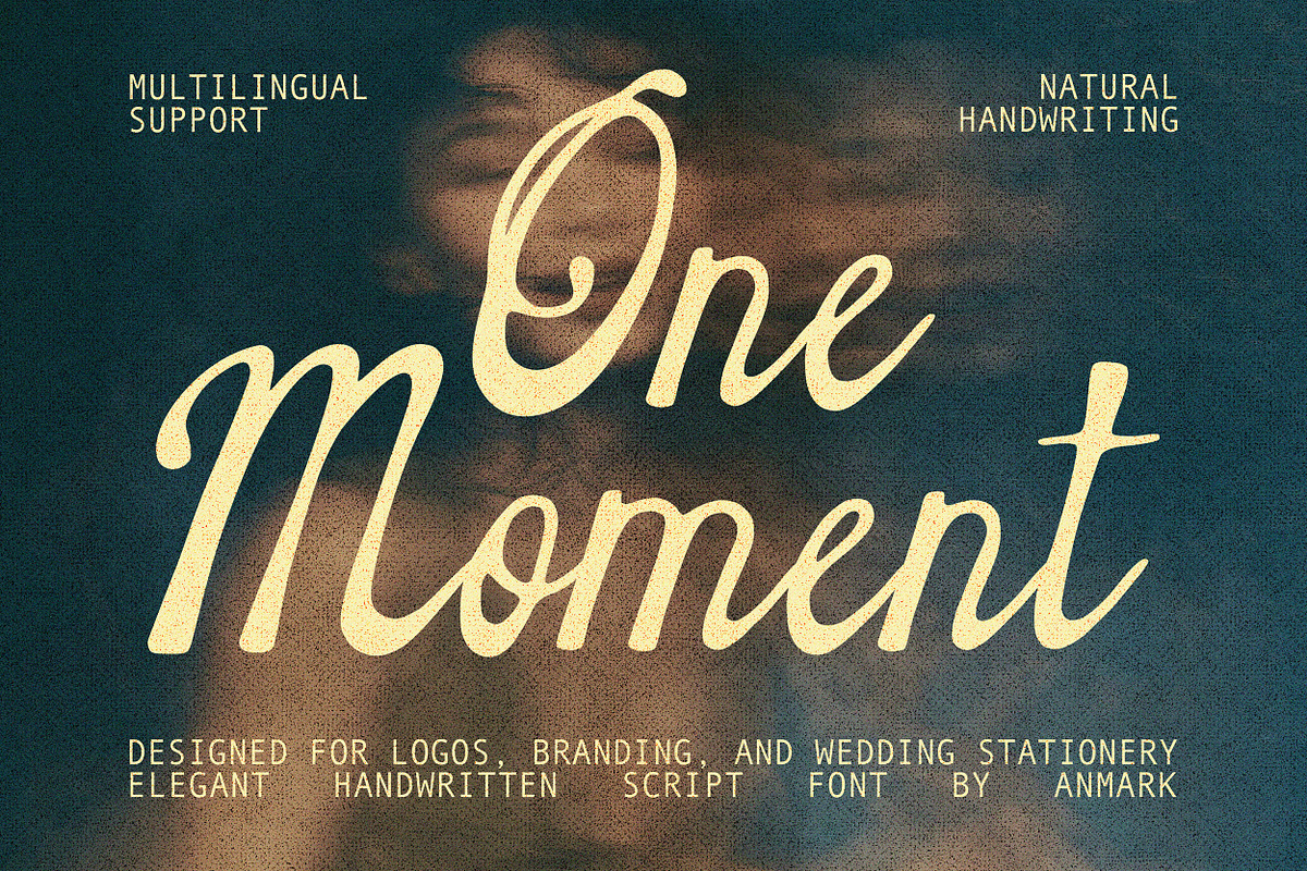 One Moment | Elegant Script Font, a Script Font by AnMark (Photo 1 of 11)