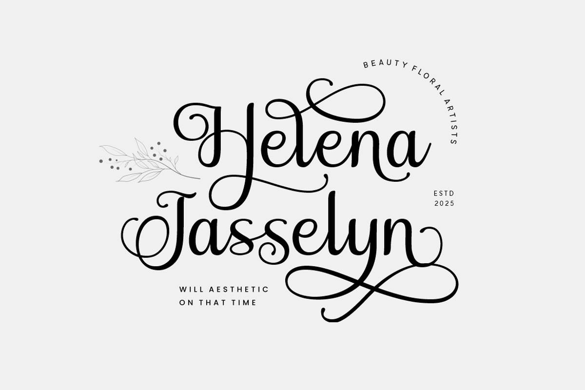 Laurania Script Font, a Script Font by Burhan Afif (Photo 2 of 10)