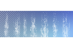 Underwater air bubble streams, a Decorative Illustration by Yayasya