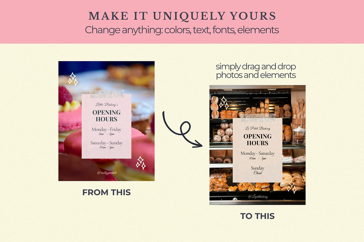 Cute Bakery Instagram, a Social Media Template by Anna Design Studio (Photo 6 of 10)