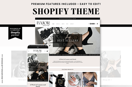 Bold Luxe Shopify Theme, a Shopify Template by Macarons and Mimosas