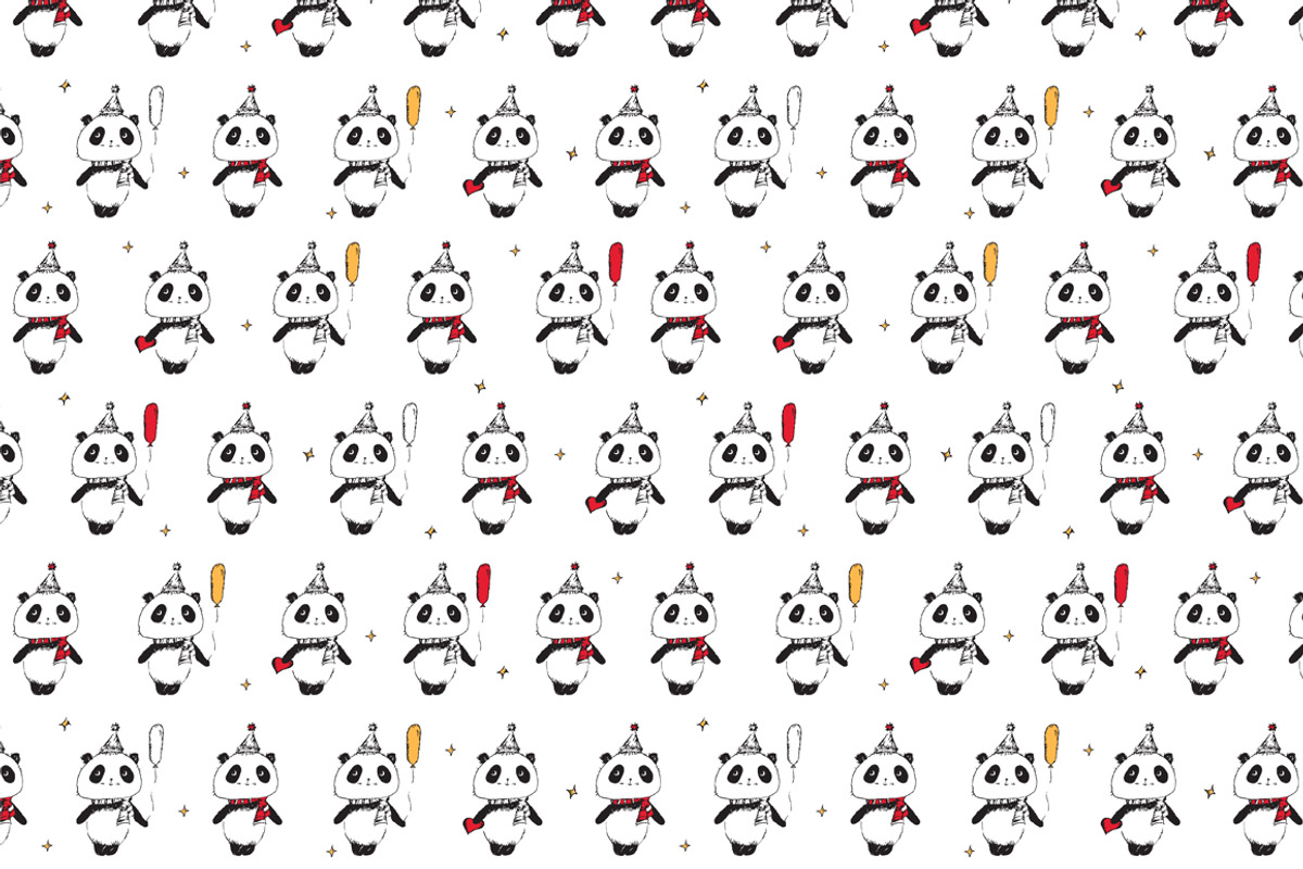 Hand drawn cute pandas, an Animal Illustration by Tkoko vectors & patterns (Photo 5 of 6)