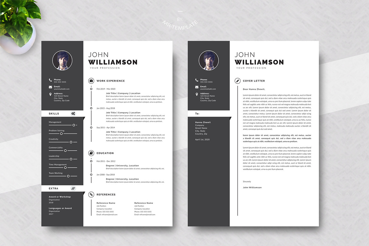 Resume/Cv Template, a Stationery Template by Mr-Template (Photo 2 of 5)