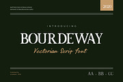 Bourdeway Decorative Serif Font, a Serif Font by UICreative (Thumbnail 1 of 5)