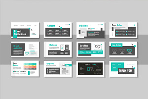 Clean brand guideline pitch deck