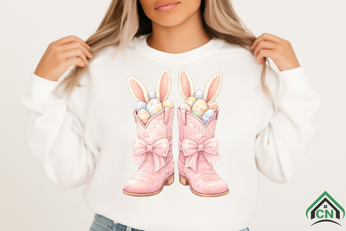 Cowboy Boots Easter Coquette png, an Illustration by Craft Nest (Photo 4 of 6)
