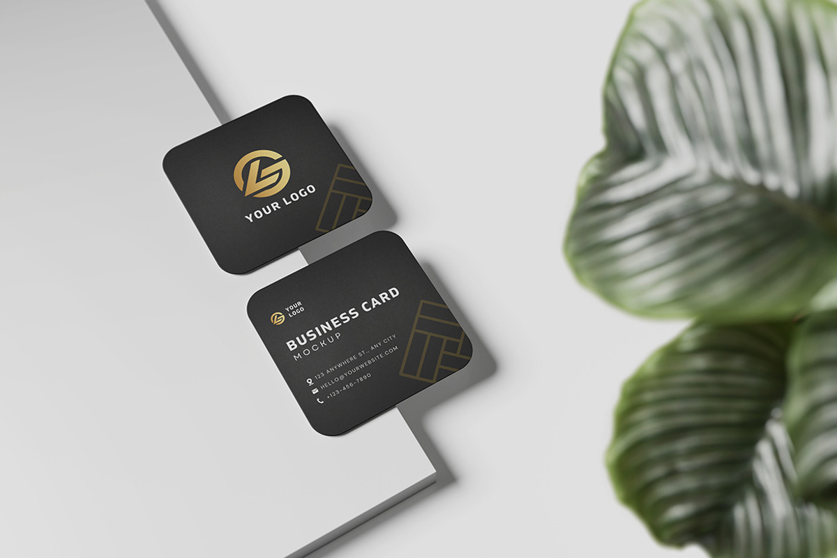 Square Business Card Mockup, a Product Mockup by MrLetters (Photo 3 of 5)
