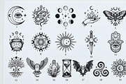 Witchcraft & Celestial Tattoo Design, an Object Graphic by Retouchlab (Thumbnail 2 of 3)