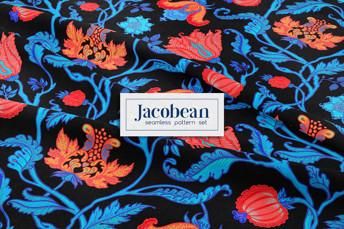 Jacobean Style Pattern Collection, a Pattern Graphic by Varvara Gorbash (Photo 2 of 9)