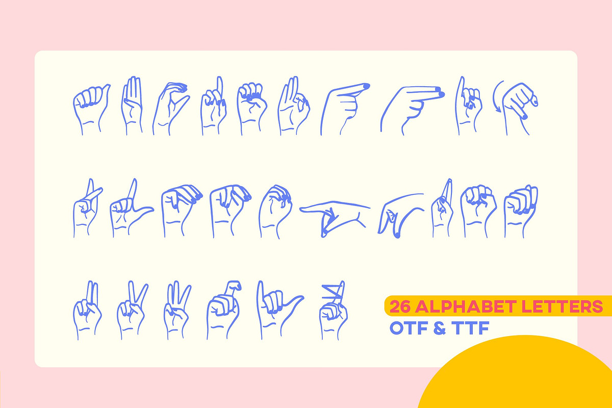 ASL SVG Bundle Sublimation Sign Font, an Education Illustration by InkCloudDesign (Photo 14 of 23)
