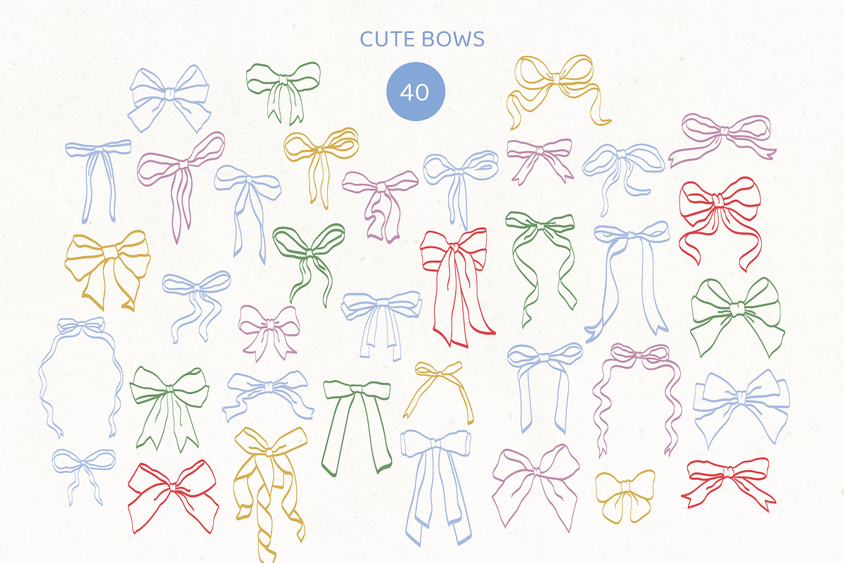 Ballerina core vector doodles set, a Decorative Illustration by yabluko_draws (Photo 5 of 7)