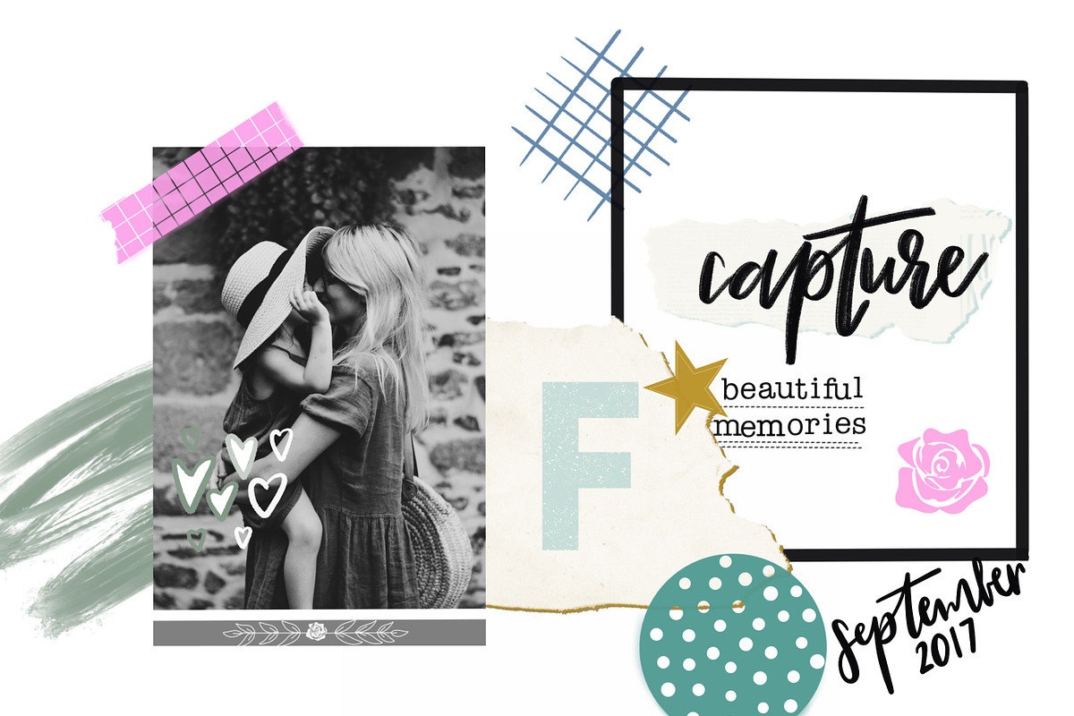 Collage Maker Stamps /Procreate, a Brush Add-On by OkayAnnie Designs (Photo 5 of 7)