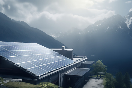 Solar panels installed on the roof of a small building, in a rem, a Technology Photo by Studio Light & Shade