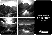Mountain Winding Road Scene Highway, a Background Graphic by LaseredNinja (Thumbnail 1 of 7)
