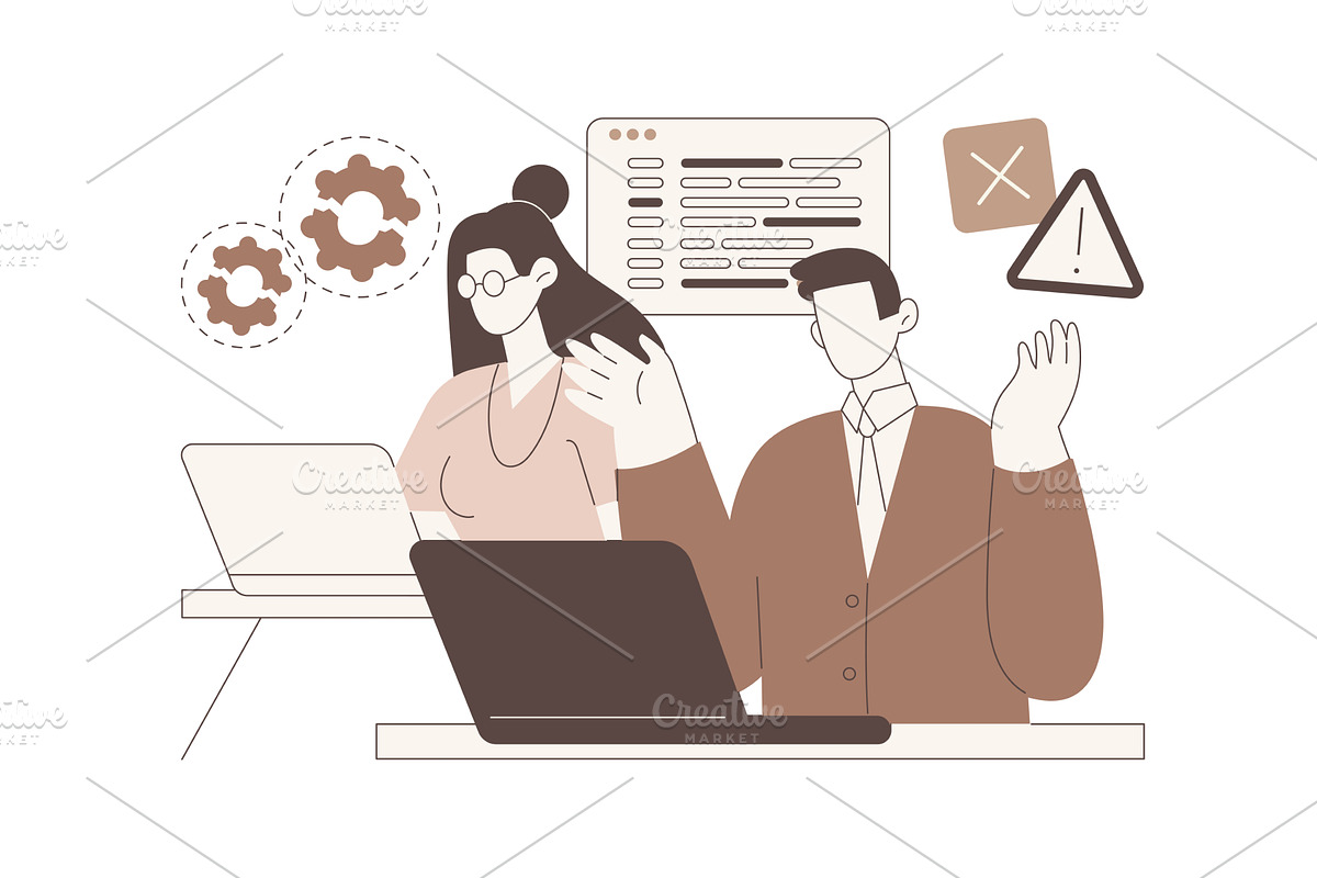 Access denied isolated cartoon, a Technology Illustration by Visual Generation