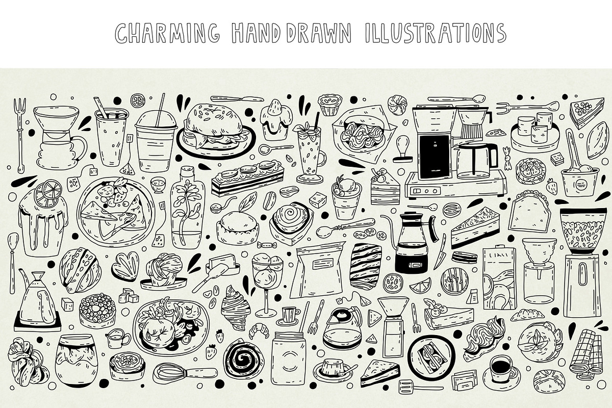 174 Coffee shop illustrations, a Food Illustration by Sasha Mitkalova (Photo 2 of 7)