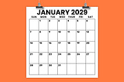2029 Square 12x12 Large No. Calendar, a Stationery Template by Running With Foxes (Thumbnail 1 of 5)