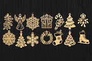 Christmas Earrings Laser Cut Bundle, an Object Graphic by DreamCafeArt (Thumbnail 6 of 6)