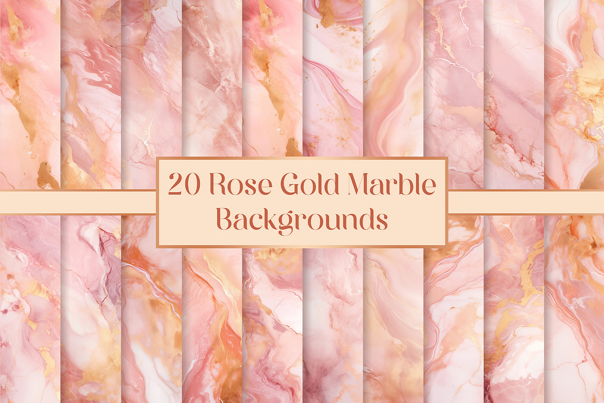 Rose Gold Marble Backgrounds, a Texture Graphic by Primrose Blume (Photo 1 of 4)