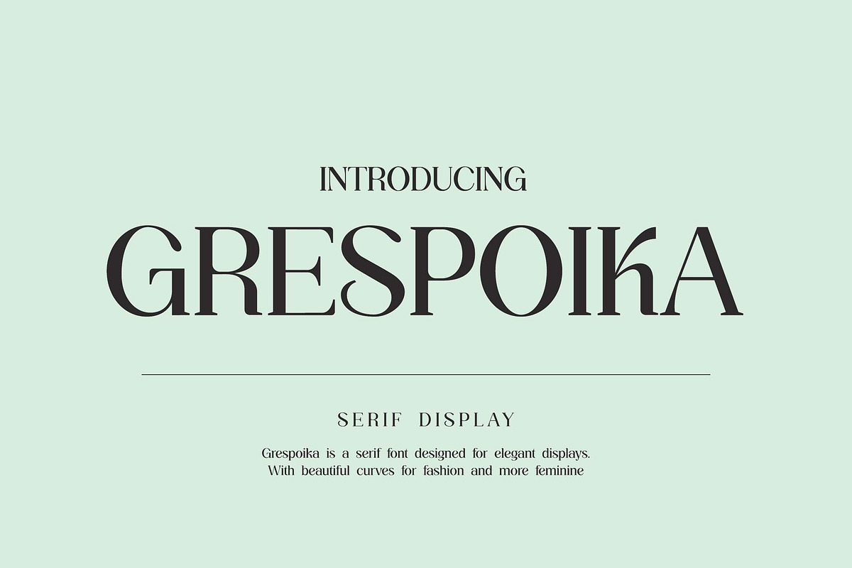 Grespoika Serif Display Font, a Serif Font by UICreative (Photo 1 of 13)